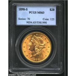 1898-S $20 MS63 PCGS.