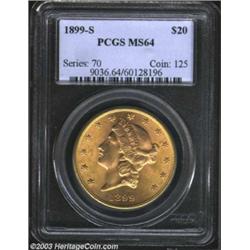 1899-S $20 MS64 PCGS.