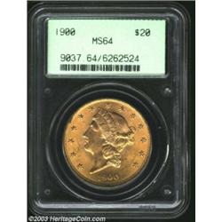 1900 $20 MS64 PCGS.