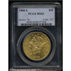 1900-S $20 MS63 PCGS.