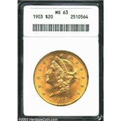 1903 $20 MS63 ANACS.