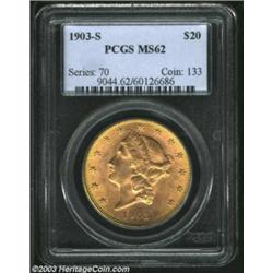 1903-S $20 MS62 PCGS.