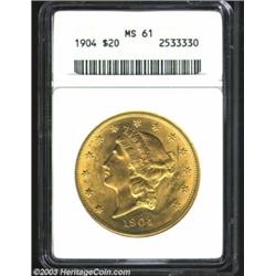 1904 $20 MS61 ANACS.