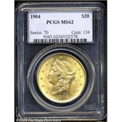 1904 $20 MS62 PCGS.