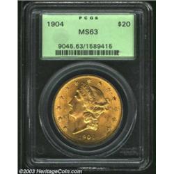 1904 $20 MS63 PCGS.