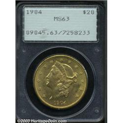 1904 $20 MS63 PCGS.