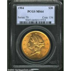 1904 $20 MS64 PCGS.