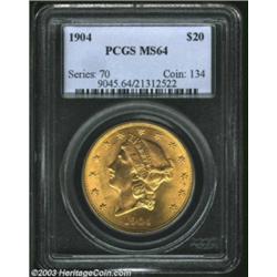 1904 $20 MS64 PCGS.