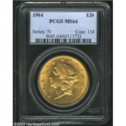 1904 $20 MS64 PCGS.