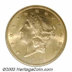 1904 $20 MS65 NGC.