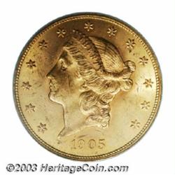 1905 $20 MS62 PCGS.