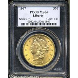 1907 $20 MS64 PCGS.