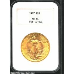 1907 $20 MS64 NGC.