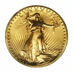 1907 $20 High Relief, Wire Rim MS65 PCGS.
