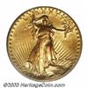 Image 1 : 1907 $20 High Relief, Flat Rim AU58 PCGS.