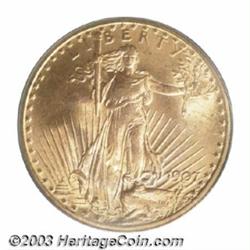 1907 $20 Arabic Numerals MS65 PCGS.