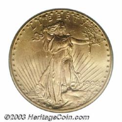 1908 $20 Motto MS64 PCGS.