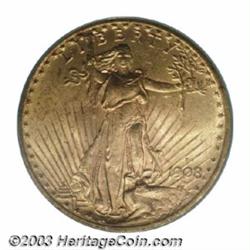 1908-S $20 MS61 PCGS.