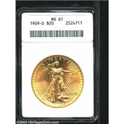 1909-D $20 MS61 ANACS.