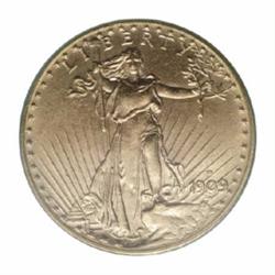 1909-D $20 MS63 PCGS.