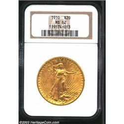 1910 $20 MS62 NGC.