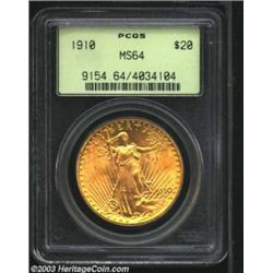 1910 $20 MS64 PCGS.