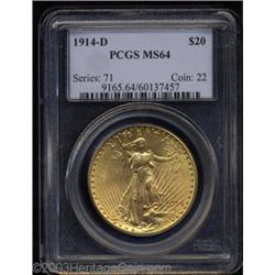 1914-D $20 MS64 PCGS.