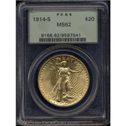 1914-S $20 MS62 PCGS.