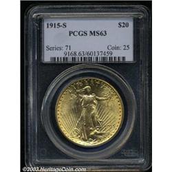 1915-S $20 MS63 PCGS.