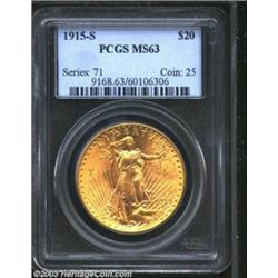 1915-S $20 MS63 PCGS.