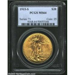1915-S $20 MS64 PCGS.