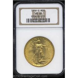 1916-S $20 MS64 NGC.