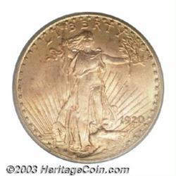 1920 $20 MS64 PCGS.