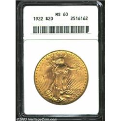 1922 $20 MS60 ANACS.
