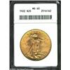 Image 1 : 1922 $20 MS60 ANACS.