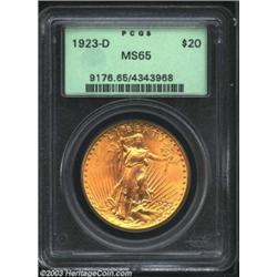1923-D $20 MS65 PCGS.