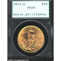 1923-D $20 MS65 PCGS.