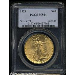 1924 $20 MS64 PCGS.