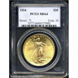 1924 $20 MS64 PCGS.