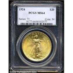 1924 $20 MS64 PCGS.