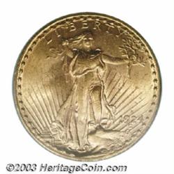 1924-S $20 MS61 PCGS.
