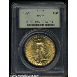 1925 $20 MS65 PCGS.
