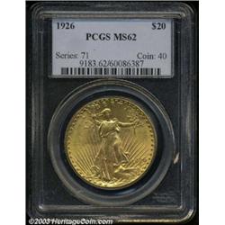 1926 $20 MS62 PCGS.