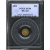 Image 1 : 1853 50C Liberty Round 50 Cents, BG-421, R.4, AU58 PCGS.