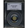 Image 1 : 1854 $1 Liberty Octagonal 1 Dollar, BG-509, R.6, VF30 PCGS.