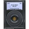 Image 1 : 1873 25C Liberty Round 25 Cents, BG-817, R.3, MS63 PCGS.