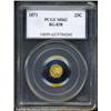 Image 1 : 1871 25C Liberty Round 25 Cents, BG-838, R.2, MS62 PCGS.