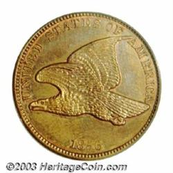 1856 P1C Flying Eagle Cent, Judd-181, Pollock-211, 213, 216, R.7, PR64 Red and Brown PCGS.