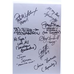 Document w. Vintage Famous Comic Signatures