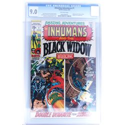 Vintage Comic Book Certified & Encased by CGC(177) INHUMANS BLACK WIDOW 9.0